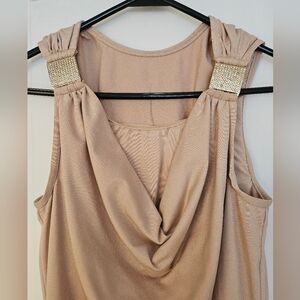 Carmen Marc Valvo Elegant Cream 2 Piece Bathing Suit Size Small